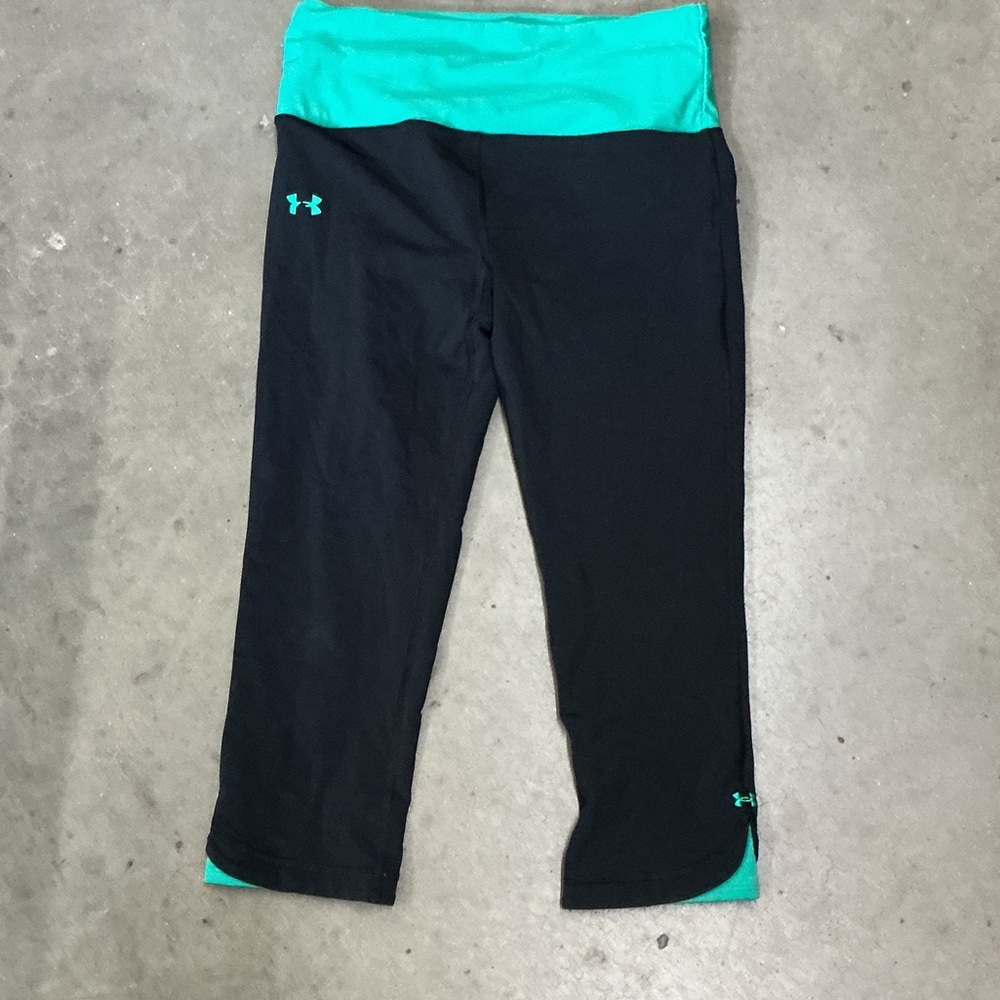 Under Armour Black and Teal Women's Leggings